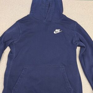 Nike Navy Pullover Hoodie with White Logo